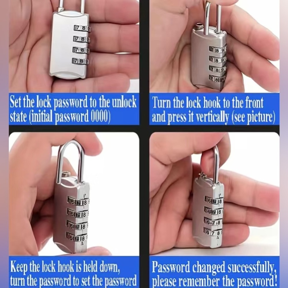 Pink Combination Lock - Picture 3 of 3